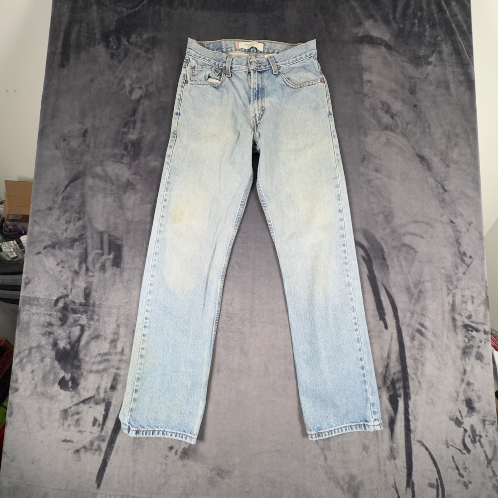 Levi's 505 Jeans Mens W30 L32 Light Wash Regular Fit Straight Leg Denim